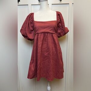 Audrey Parks Francesca's Women's Size Small Off Shoulder Mini Dress Puff Sleeve